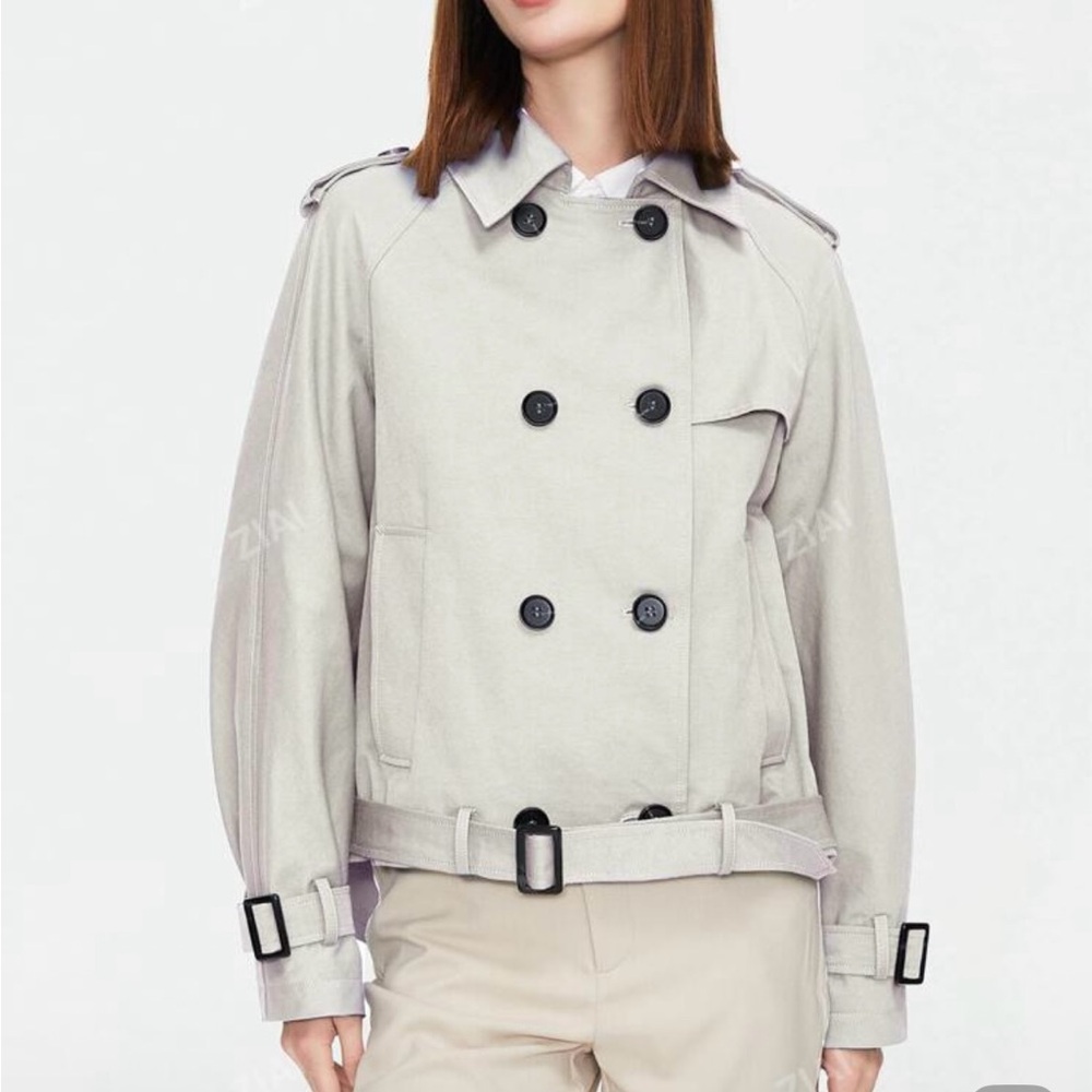 Buckle Belted Double Breasted Trench